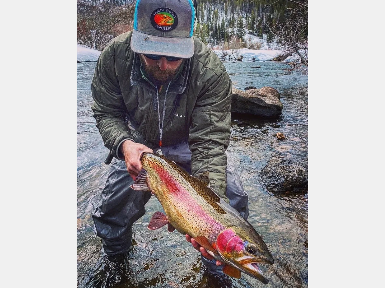 A man holding a fish in his hands.