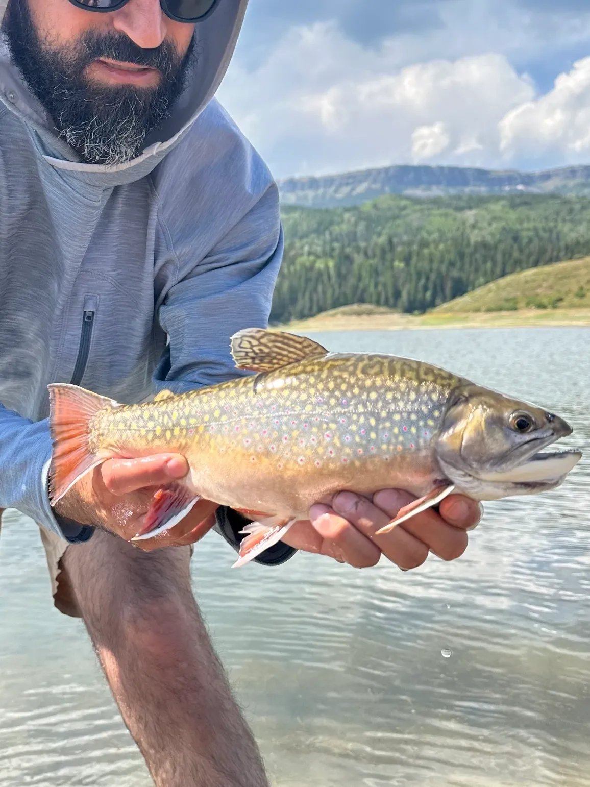 A man holding a fish in his hands.